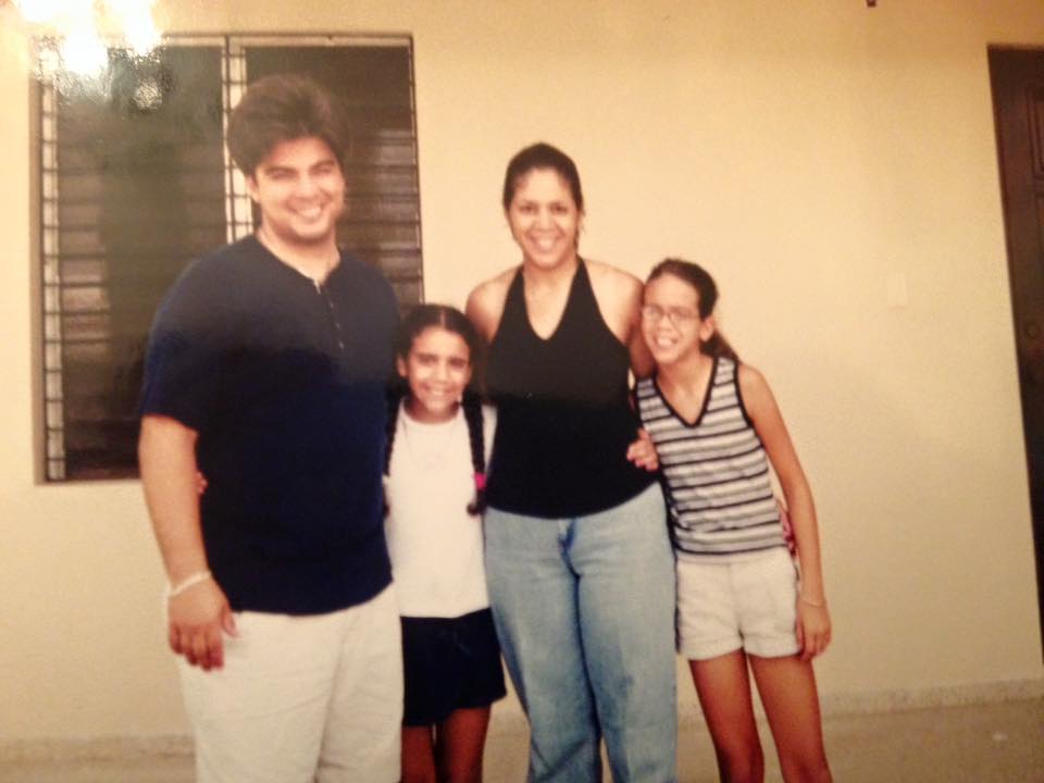 One of the earlier photos of my mom, step-dad, sister and I in Dominican Republic.